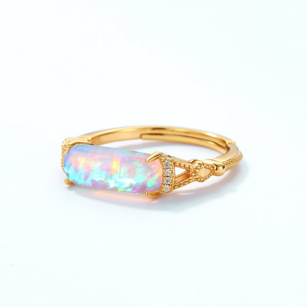 Colorful Labradorite Opal Ring