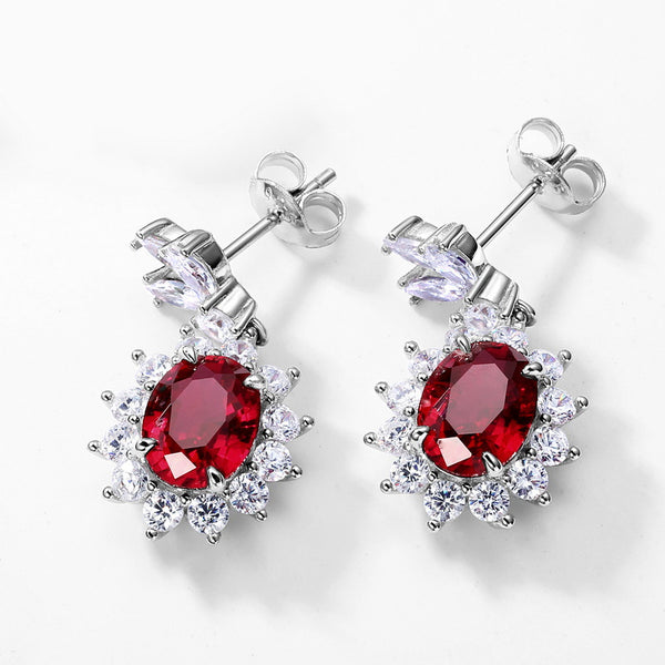 Red Gemstone Earring