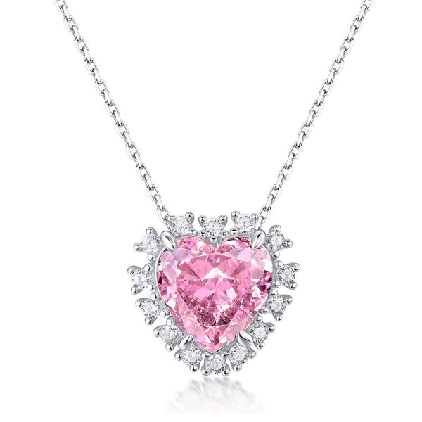 Pink Diamond Heart Pendant