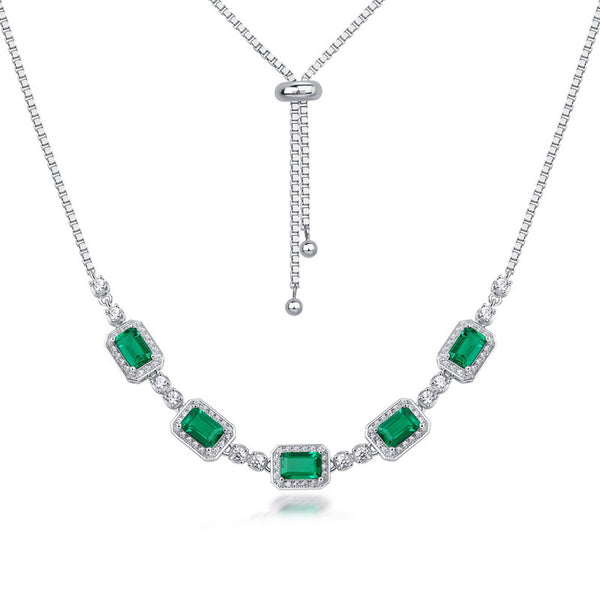 Quadrangle Emerald Necklace
