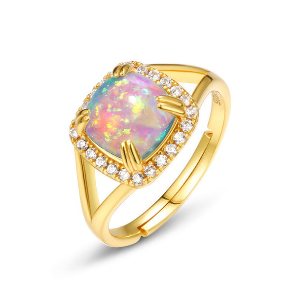 Quadrangle Opal Ring