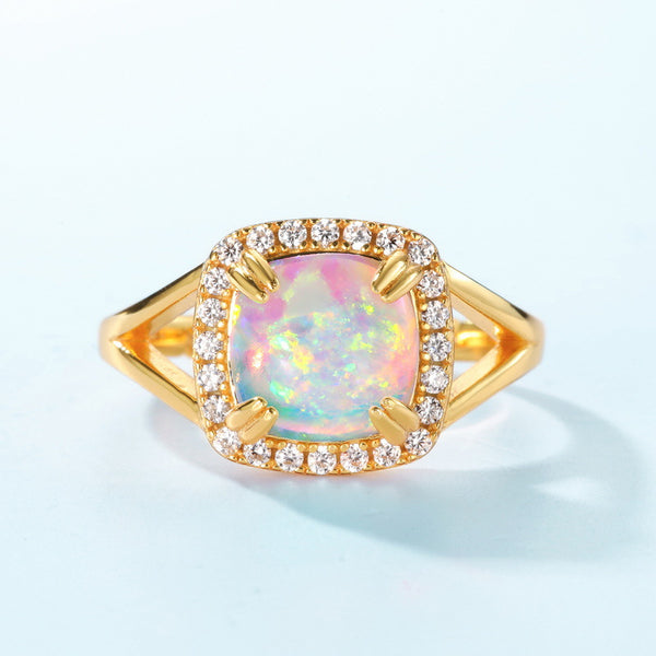 Quadrangle Opal Ring