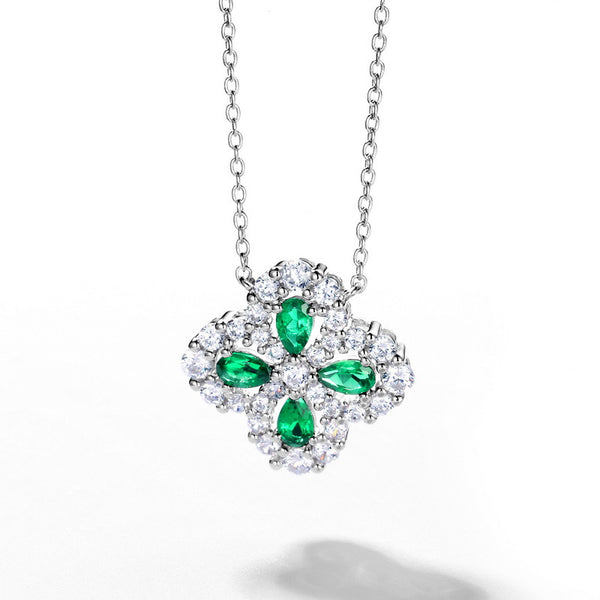 Diamond Four Leaf Clover Necklace