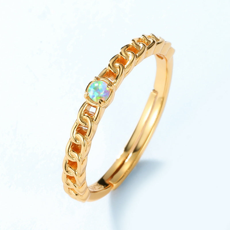 Chain Opal Ring