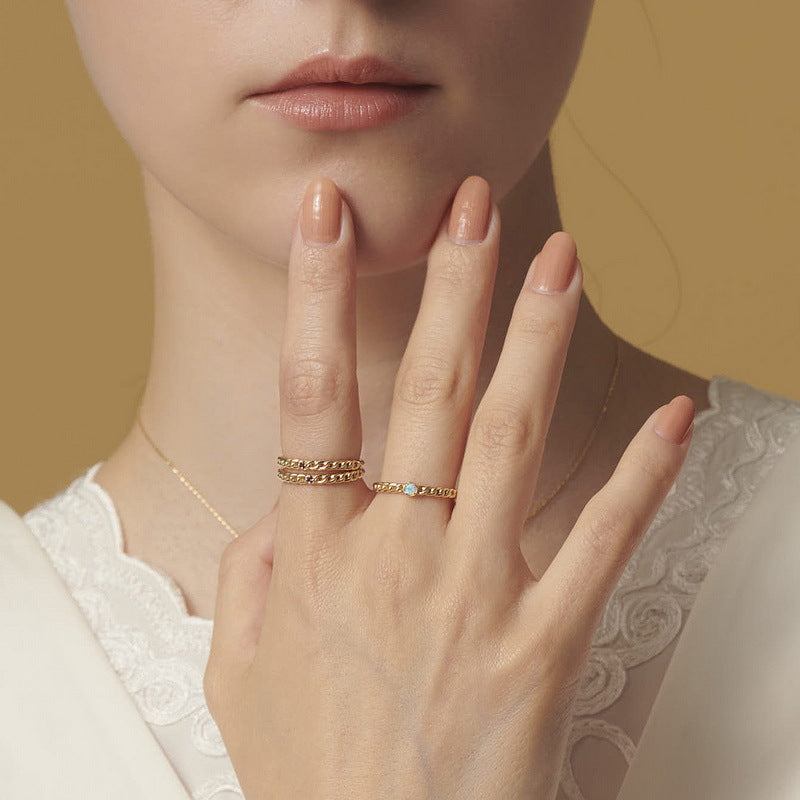 Chain Opal Ring