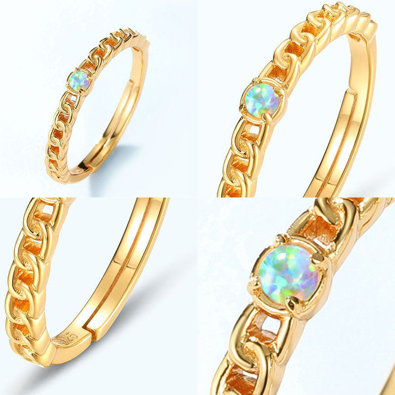 Chain Opal Ring