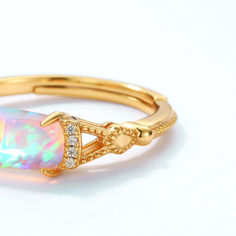 Colorful Labradorite Opal Ring