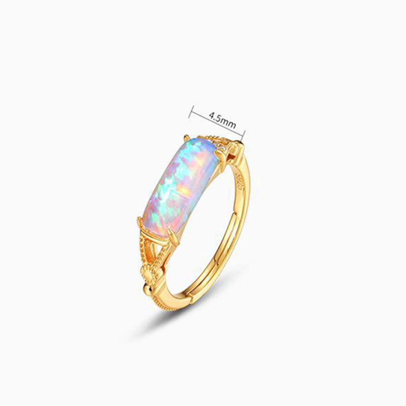 Colorful Labradorite Opal Ring