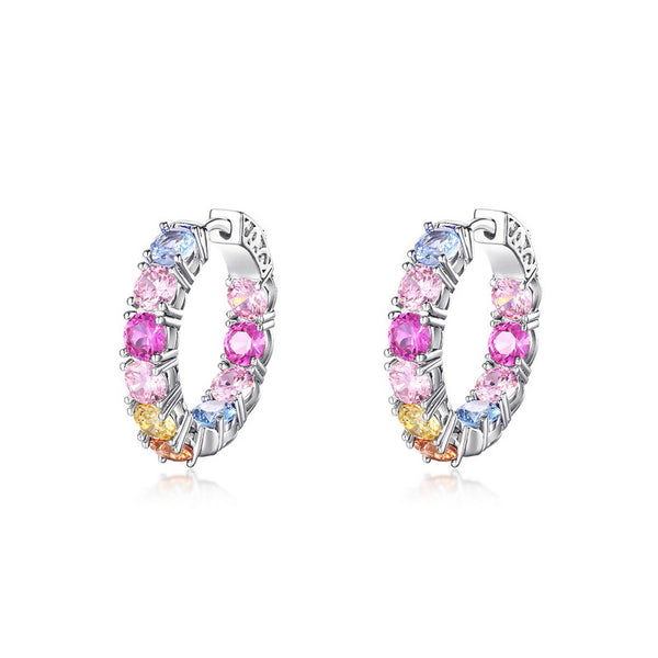 Diamond Rainbow Stud Earring