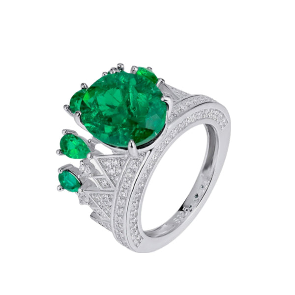 Emerald Crown Ring