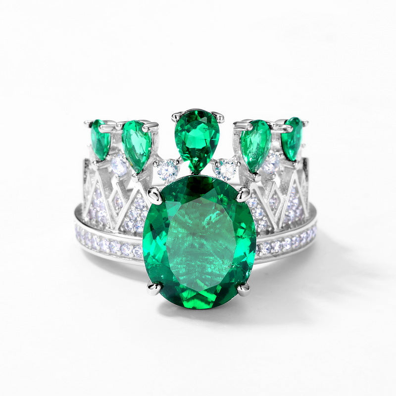 Emerald Crown Ring