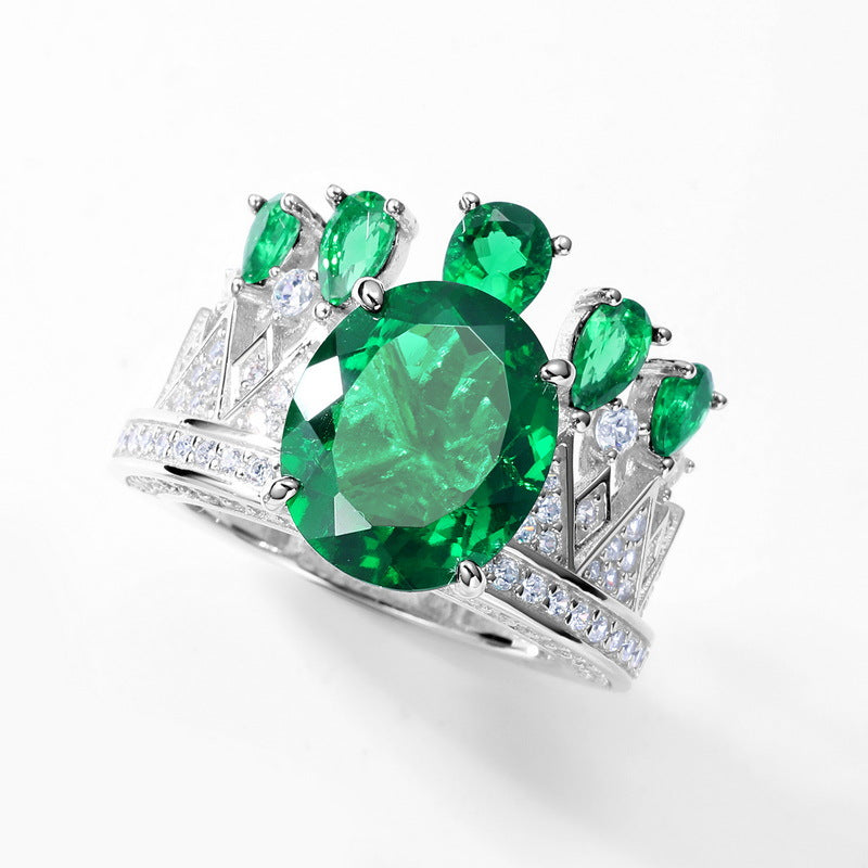 Emerald Crown Ring