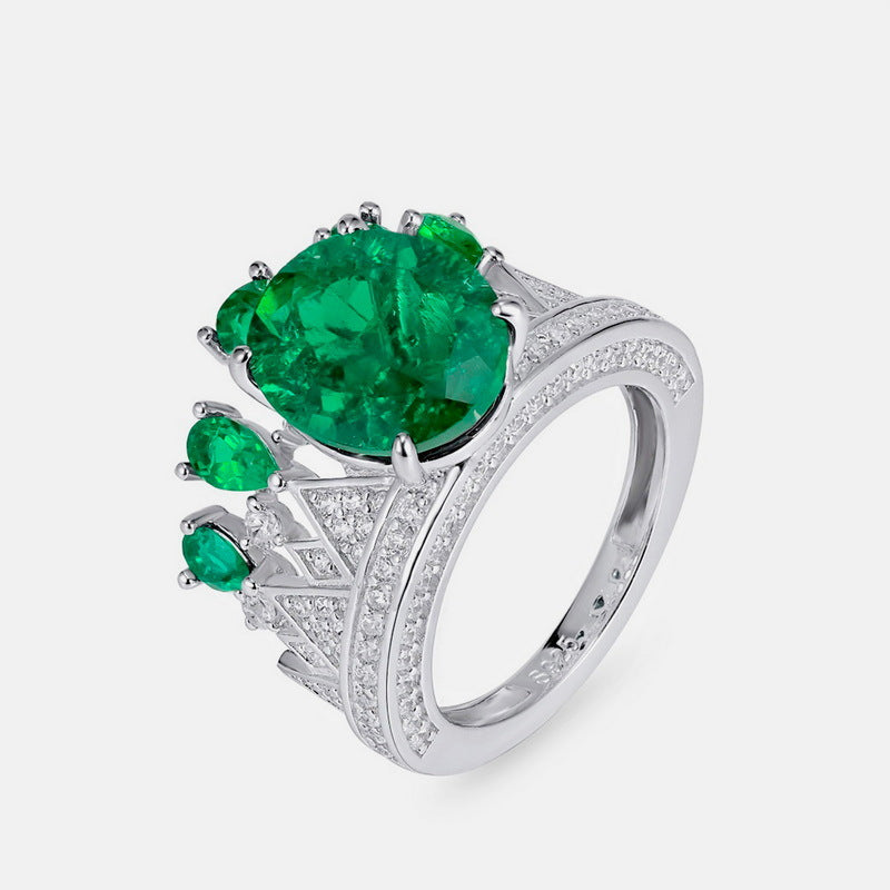 Emerald Crown Ring