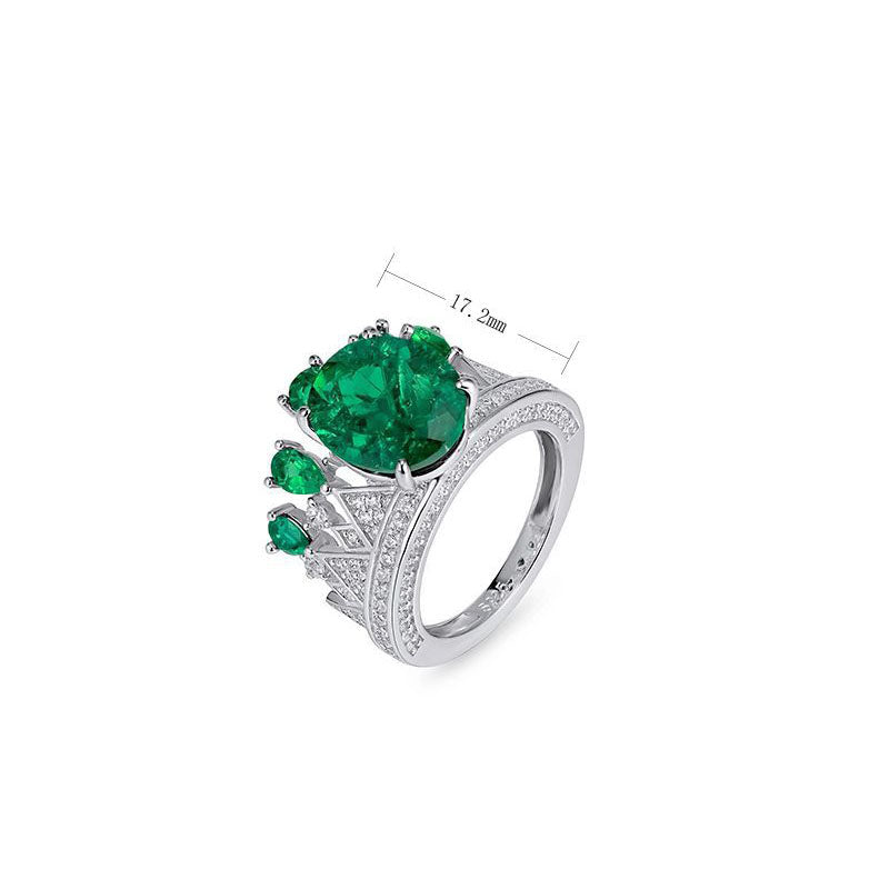 Emerald Crown Ring