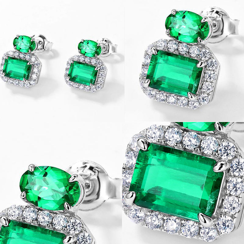 Emerald Gemstone Earring