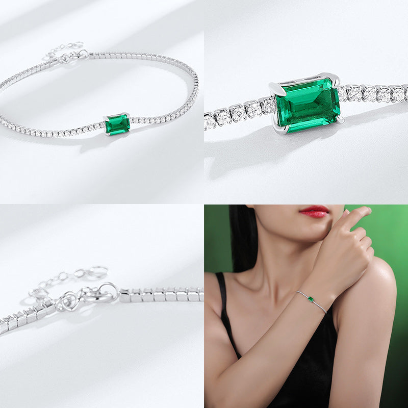 Emerald Inlaid Bracelet