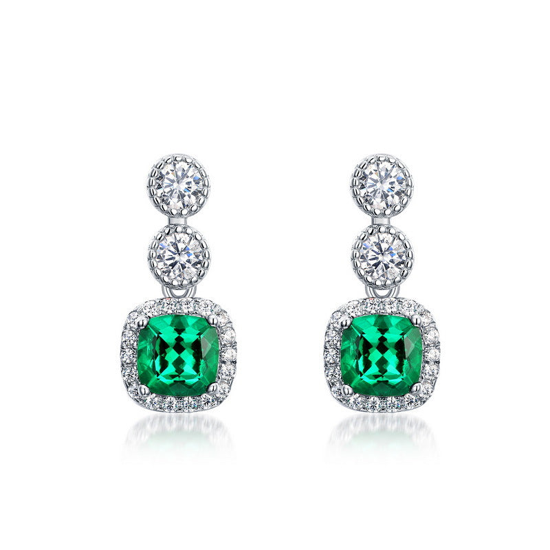 Emerald Diamond Earring