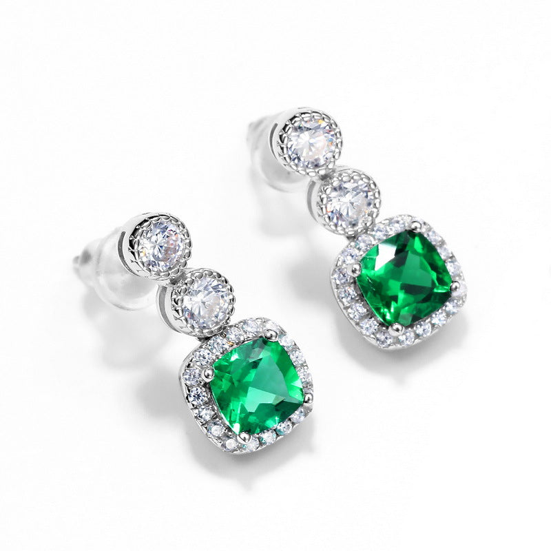 Emerald Diamond Earring