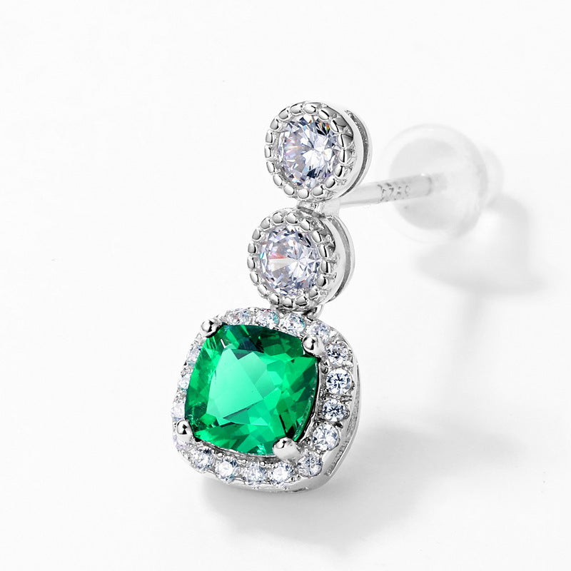 Emerald Diamond Earring