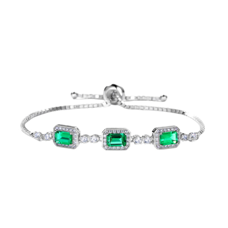 Emerald Diamond Light Luxury Bracelet