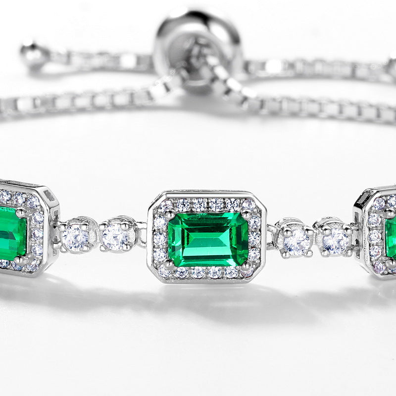 Emerald Diamond Light Luxury Bracelet