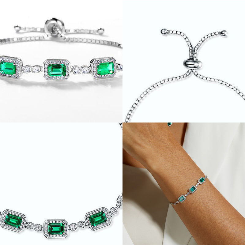 Emerald Diamond Light Luxury Bracelet