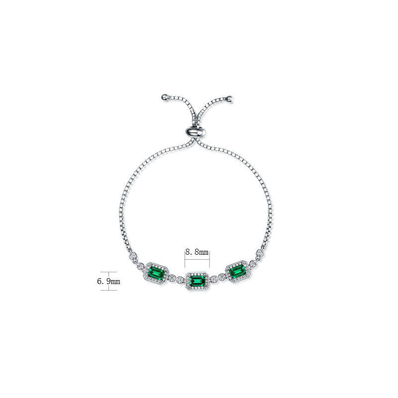 Emerald Diamond Light Luxury Bracelet