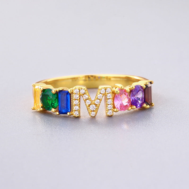 English Alphabet Ring