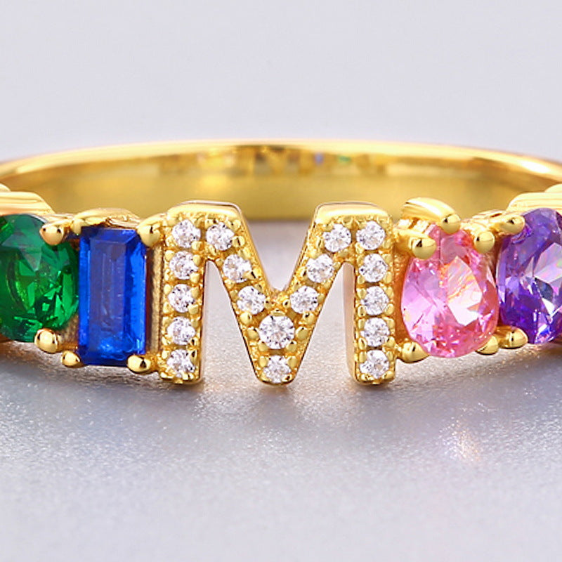 English Alphabet Ring
