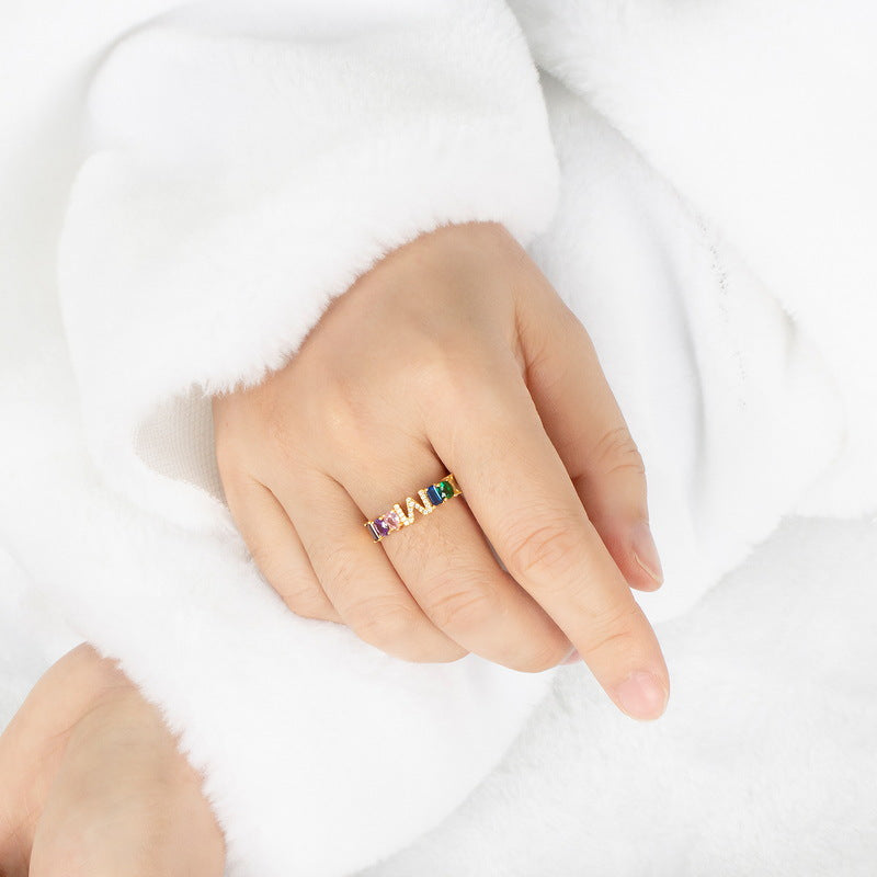 English Alphabet Ring