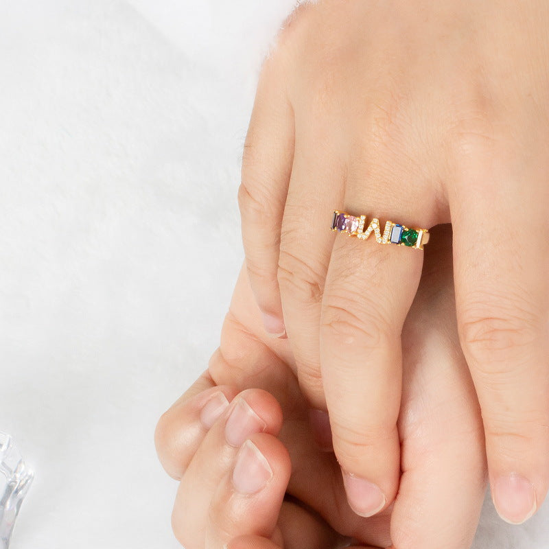English Alphabet Ring