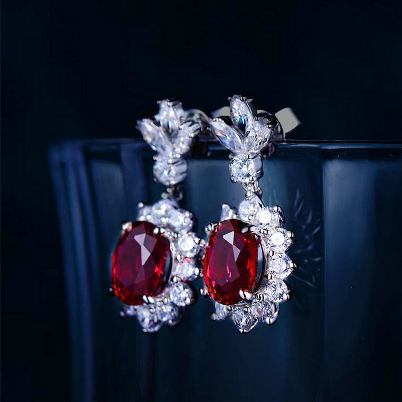 Red Gemstone Earring