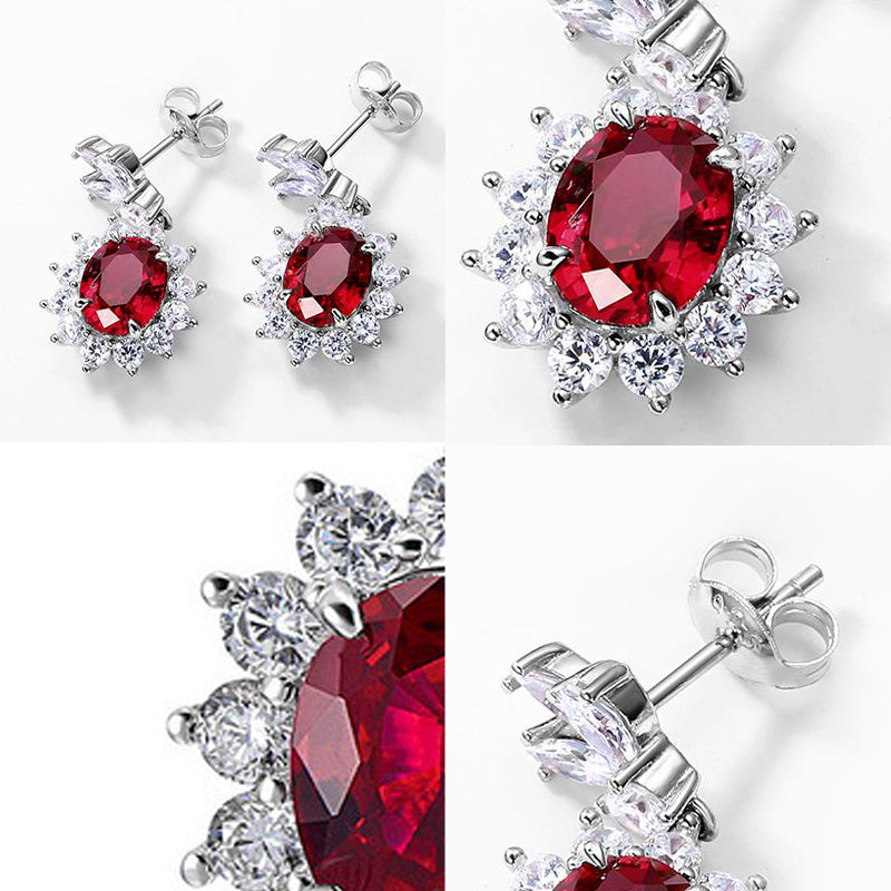 Red Gemstone Earring