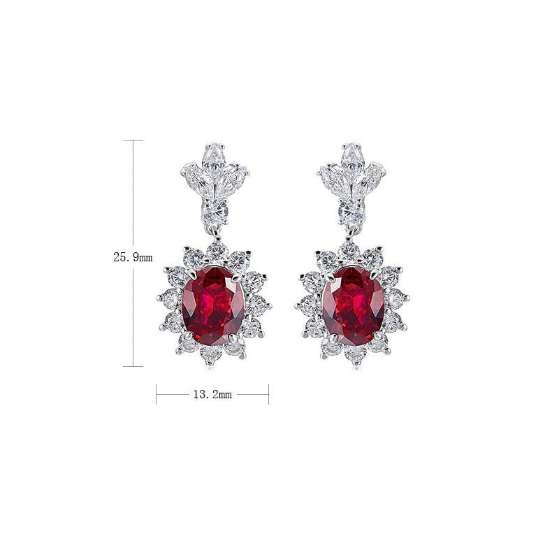 Red Gemstone Earring