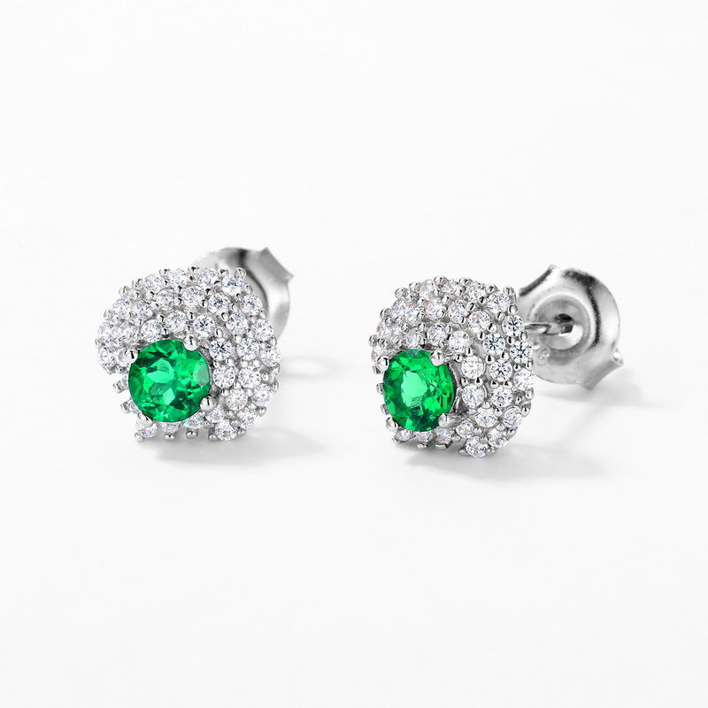 Light Luxury Emerald Earring