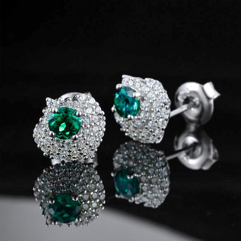 Light Luxury Emerald Earring