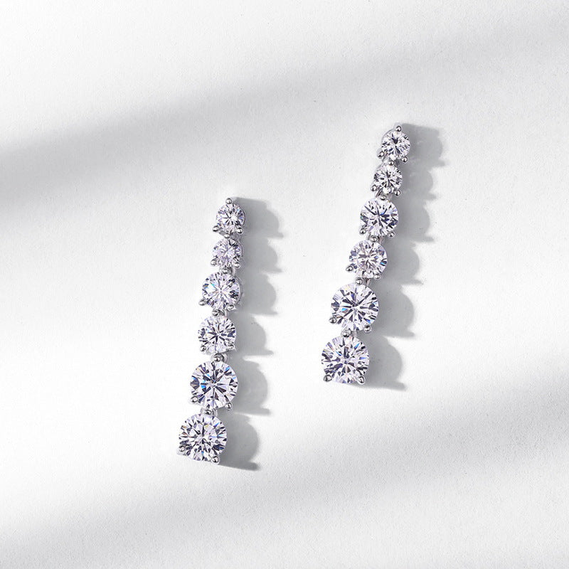 Moissanite Long Earring