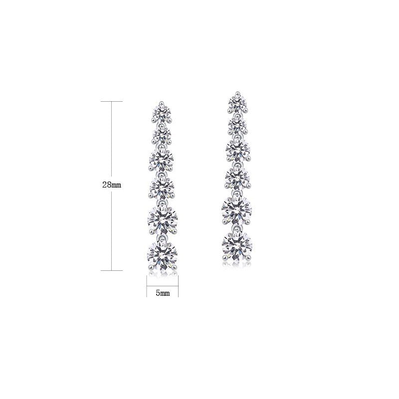 Moissanite Long Earring