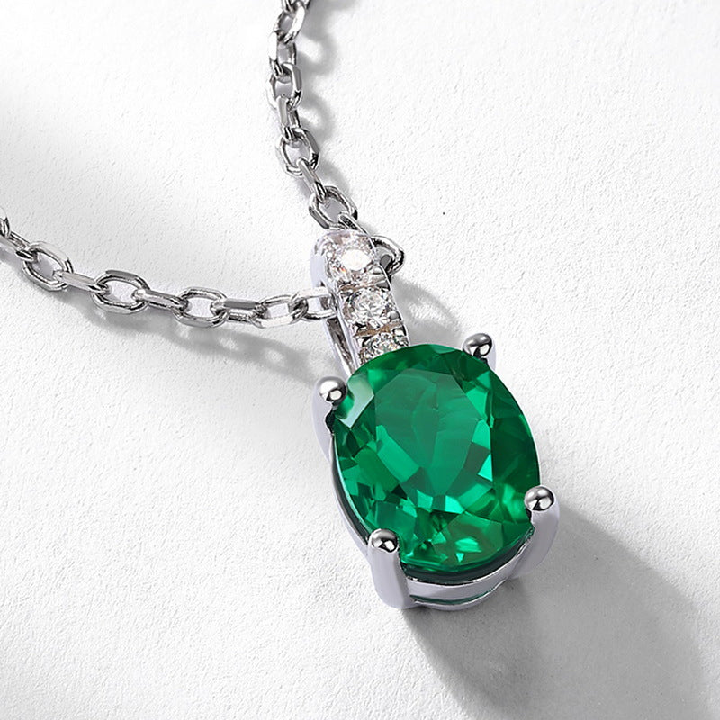 Oval Emerald Pendant