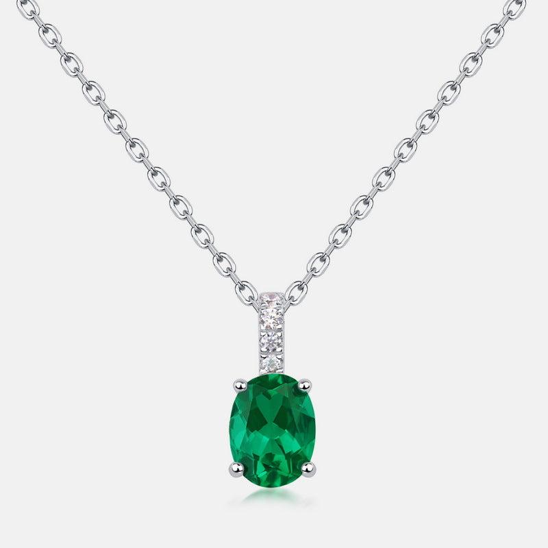 Oval Emerald Pendant