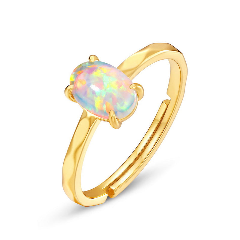 Pigeon Egg Opal Ring