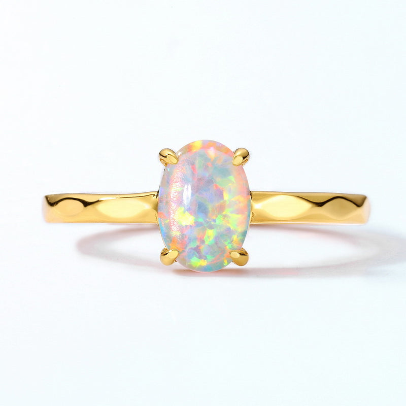 Pigeon Egg Opal Ring