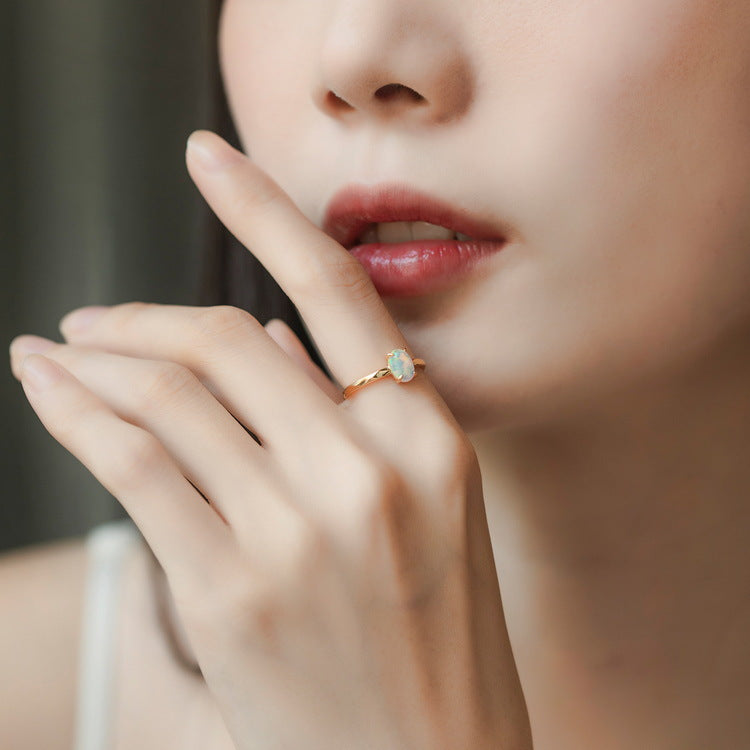 Pigeon Egg Opal Ring