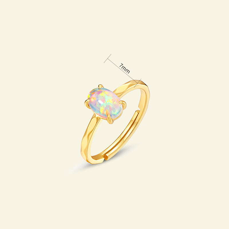 Pigeon Egg Opal Ring
