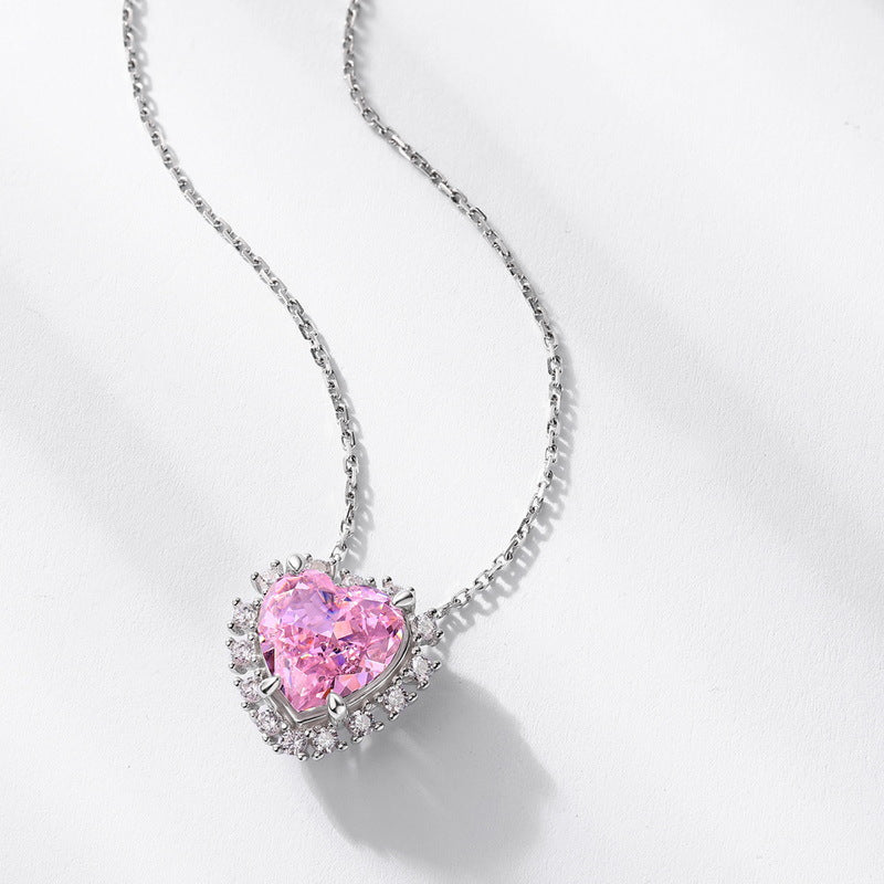 Pink Diamond Heart Pendant