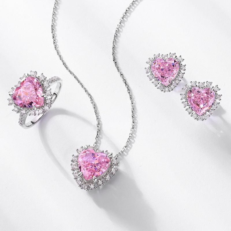 Pink Diamond Heart Pendant