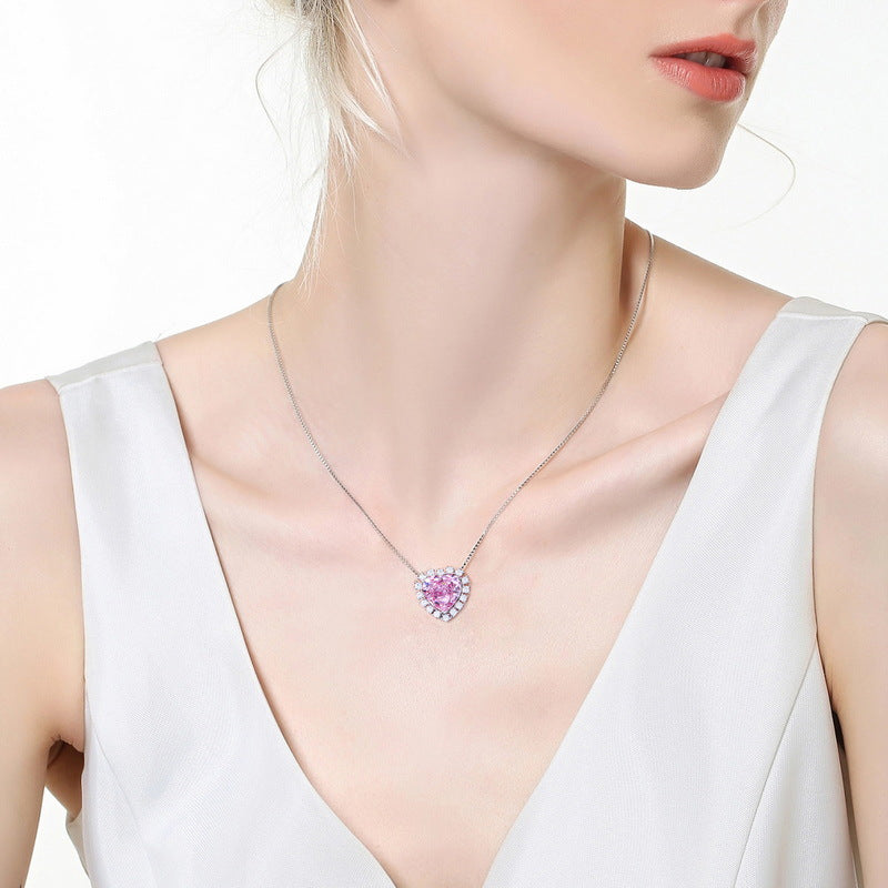 Pink Diamond Heart Pendant