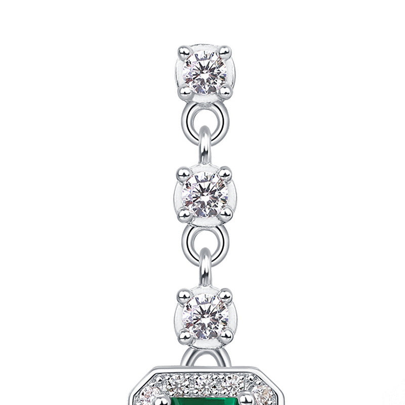 Quadrangle Emerald Earring