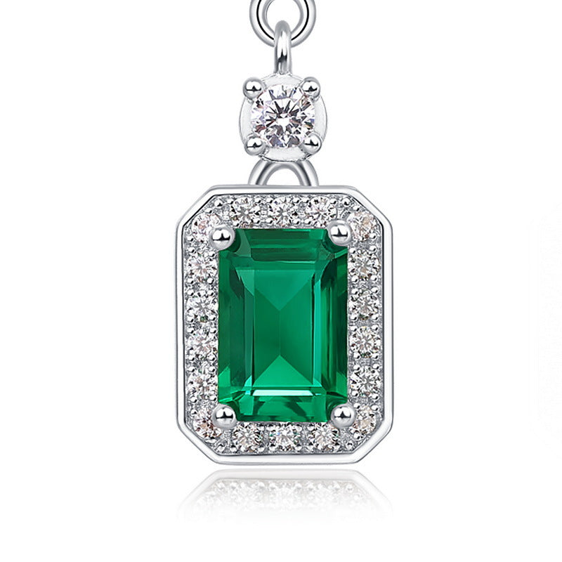 Quadrangle Emerald Earring