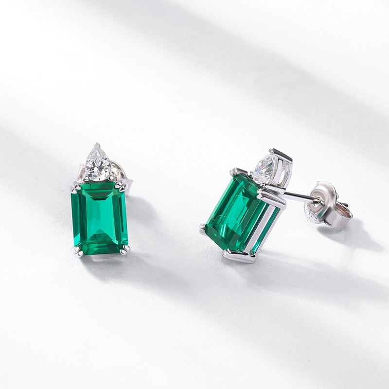 Quadrangle Emerald II Earring